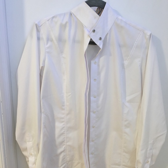 White Horseback riding show shirt!